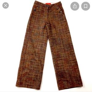 ANTHROPOLOGIE CARTONNIER Wide Leg Tweed Pants
